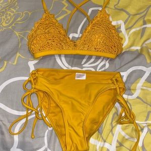 yellow bikini set size small